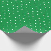 Green And White Polka Dots Cadeaupapier (Hoek)