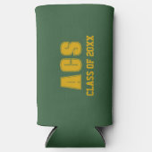 Green and White School Colors Seltzer Blikjeskoeler (Voorkant)