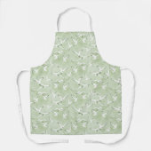 Green And White Seagull Beach Bird Pattern Schort (Voorkant)