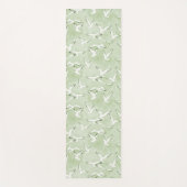 Green And White Seagull Bird Beach Pattern Yogamat (Voorkant)