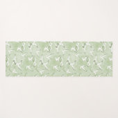 Green And White Seagull Bird Beach Pattern Yogamat (Voorkant (horizontaal))