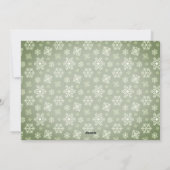 Green And White Snowflakes Merry Christmas Photo Feestdagenkaart (Achterkant)