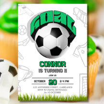 Green and White Soccer Ball Birthday Party