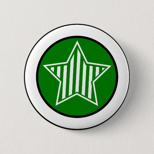 Green and White Star Button (Voorkant)
