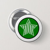 Green and White Star Button (Voorkant /achterkant)