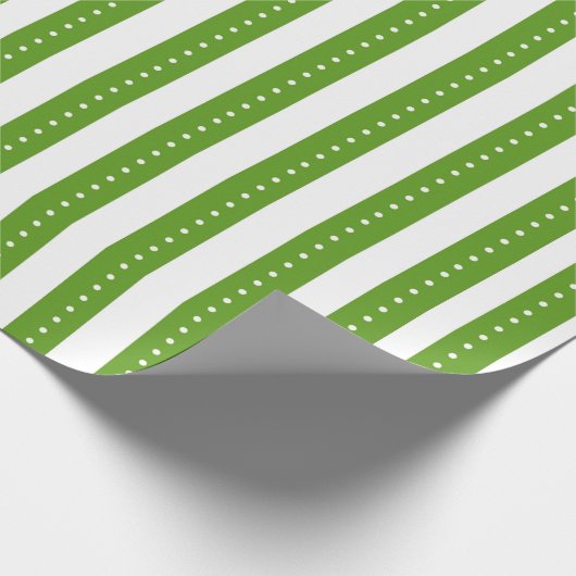 Green and White Striped Wrapping Paper Cadeaupapier (Hoek)