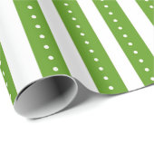 Green and White Striped Wrapping Paper Cadeaupapier (Rol Hoek)