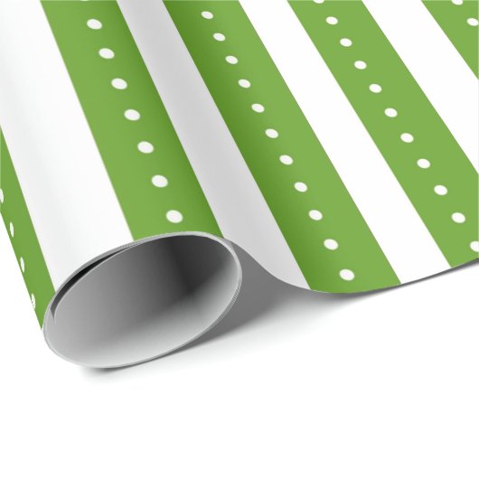 Green and White Striped Wrapping Paper Cadeaupapier (Rol Hoek)