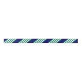 Green and white stripes pattern with navy blue satijnen lint (Voorkant)
