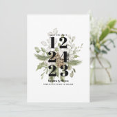 Green and White Winter Forest Bouquet | Kaart (Staand voorkant)