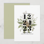 Green and White Winter Forest Bouquet | Kaart (Voorkant / Achterkant)