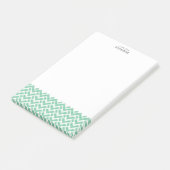 Green and White Woven Chevron Post-it® Notes (Schuin)
