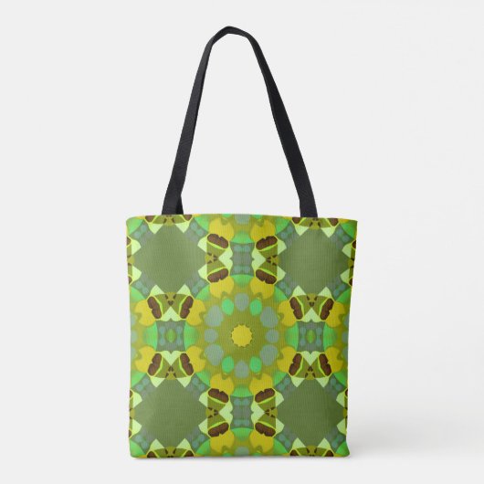 Green and Yellow Abstract Tote Bag (Achterkant)