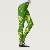 Green And Yellow Kalka Print Women's Leggings (Rechts)
