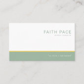 Green and Yellow Modern School Counselor  Visitekaartje (Voorkant)