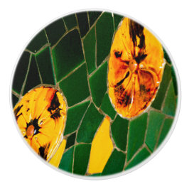 Green and Yellow Mosaic Keramische Knop