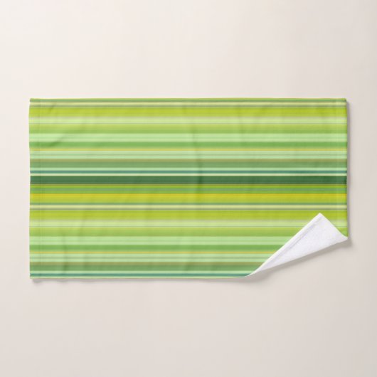Green and Yellow Stripes Bad Handdoek (Handdoek)