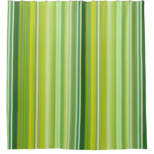Green and Yellow Stripes Douchegordijn (Voorkant)