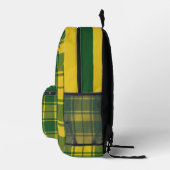 Green and yellow Tartan Plaid checkered Oregon Bedrukte Rugzak (Rechts)
