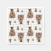 Green and Yellow Texas Afstuderen Armadillo Servet (Voorkant)