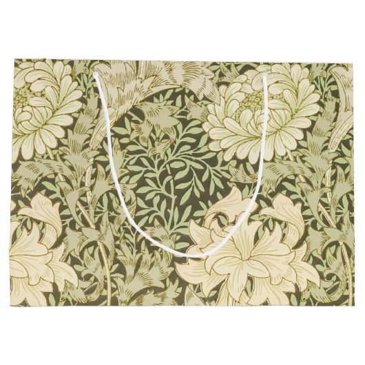 Green and Yellow William Morris Gift Bag Groot Cadeauzakje (Achterkant)