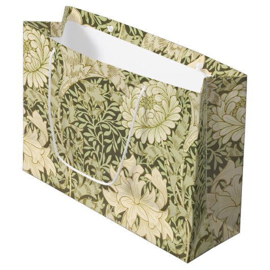 Green and Yellow William Morris Gift Bag Groot Cadeauzakje (Voorkant Gekanteld)