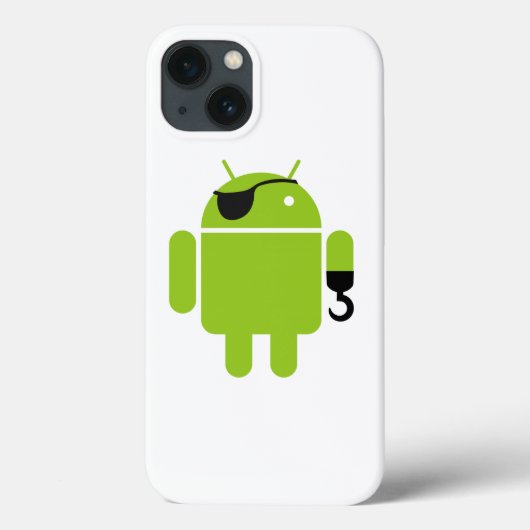 Green Android Robot Pirate Case-Mate iPhone Case (Achterkant)
