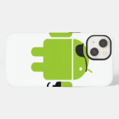 Green Android Robot Pirate iPhone Hoesje (Achterkant horizontaal)