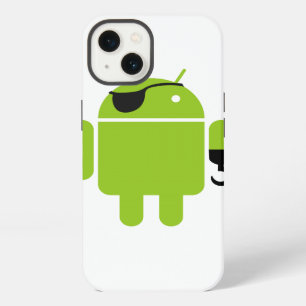 Green Android Robot Pirate iPhone 13 Hoesje