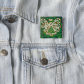 Green Angel Button of Pin (In situ)