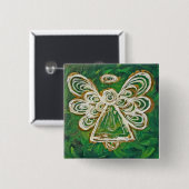 Green Angel Button of Pin (Voorkant /achterkant)