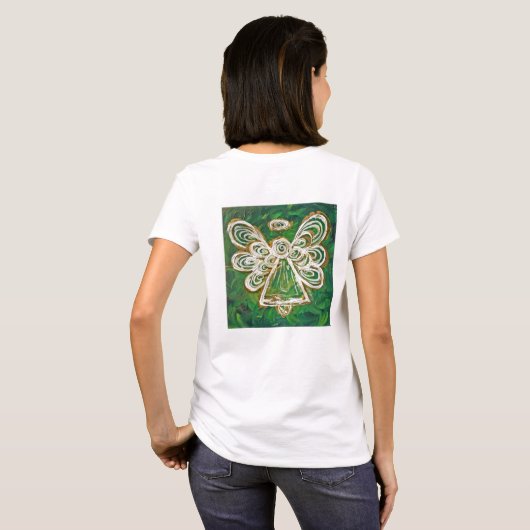 Green Angel T-shirt (Afbeelding op achterzijde) (Achterkant volledig)