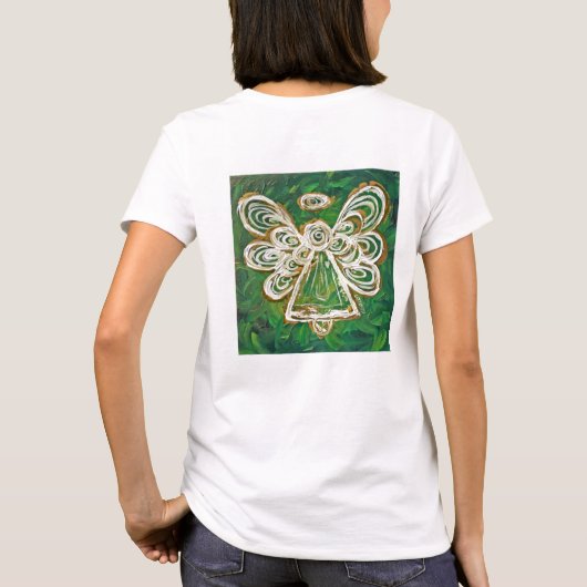 Green Angel T-shirt (Afbeelding op achterzijde) (Achterkant)