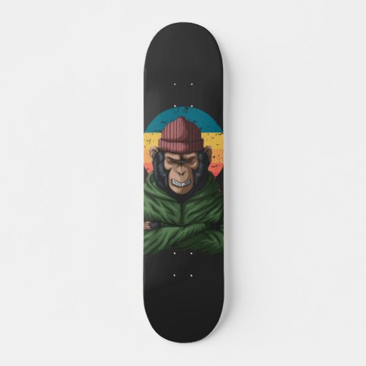 Green Angry Monkey Persoonlijk Skateboard (Voorkant)