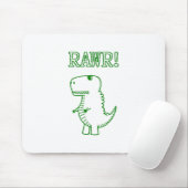 Green Angry T Rex Dino Muismat (Met muis)