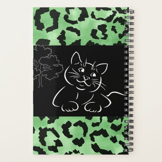 "Green Animal Print Planner (Achterkant)