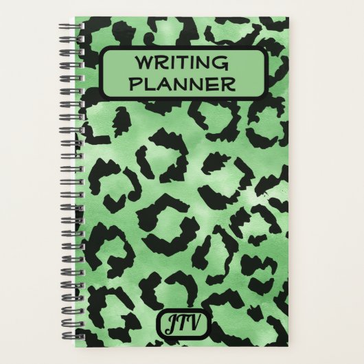 "Green Animal Print Planner (Voorkant)