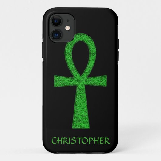 Green Ankh iPhone 5 Hoesje (Achterkant)