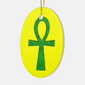 Green Ankh Keramisch Ornament (Links)