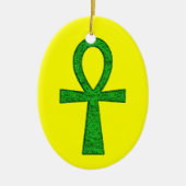 Green Ankh Keramisch Ornament (Voorkant)