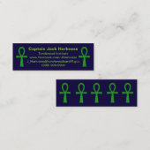Green Ankh Profile Card Mini Visitekaartje (Voorkant / Achterkant)