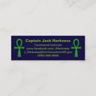Green Ankh Profile Card Mini Visitekaartje