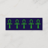 Green Ankh Profile Card Mini Visitekaartje (Achterkant)