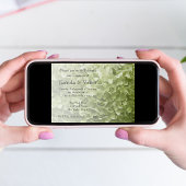 Green Annabelle Hydrangea Floral Engagement Party Kaart