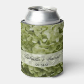 Green Annabelle Hydrangea Floral Wedding Favors Blikjeskoeler (Blikje Voorkant)