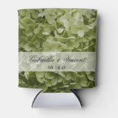 Green Annabelle Hydrangea Floral Wedding Favors Blikjeskoeler (Voorkant)