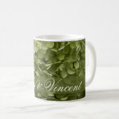 Green Annabelle Hydrangea Floral Wedding Koffiemok (Voorkant rechts)