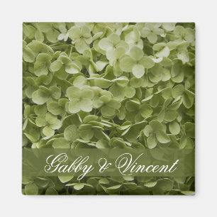 Green Annabelle Hydrangea Floral Wedding Magneet