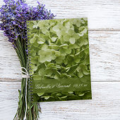 Green Annabelle Hydrangea Floral Wedding Notitieboek