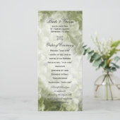 Green Annabelle Hydrangea Floral Wedding Programme Programmakaart (Staand voorkant)